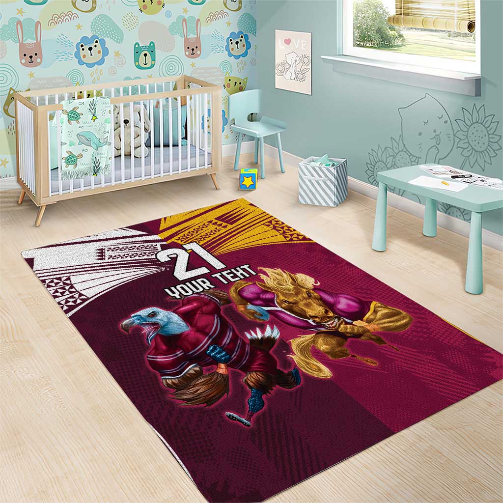 Custom Sea Eagles And Broncos Rugby Area Rug Sporty Style