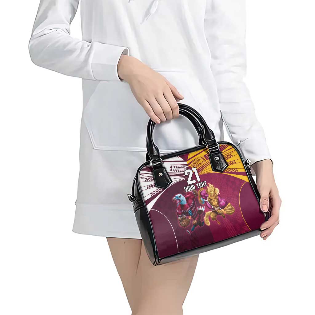 Custom Sea Eagles And Broncos Rugby Shoulder Handbag Sporty Style