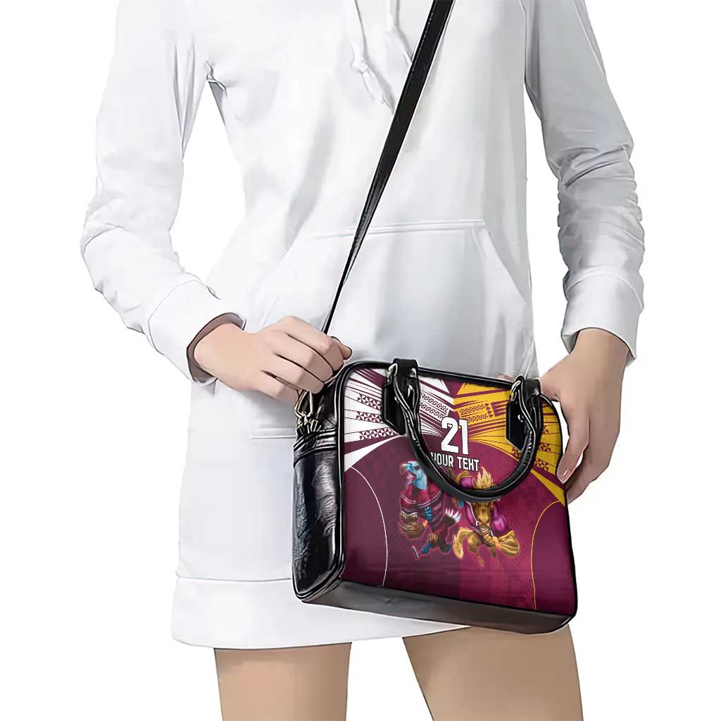 Custom Sea Eagles And Broncos Rugby Shoulder Handbag Sporty Style