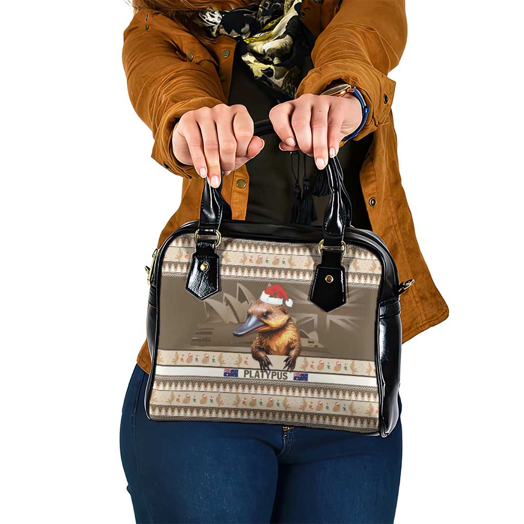 Aussie Platypus Shoulder Handbag Merry Christmas