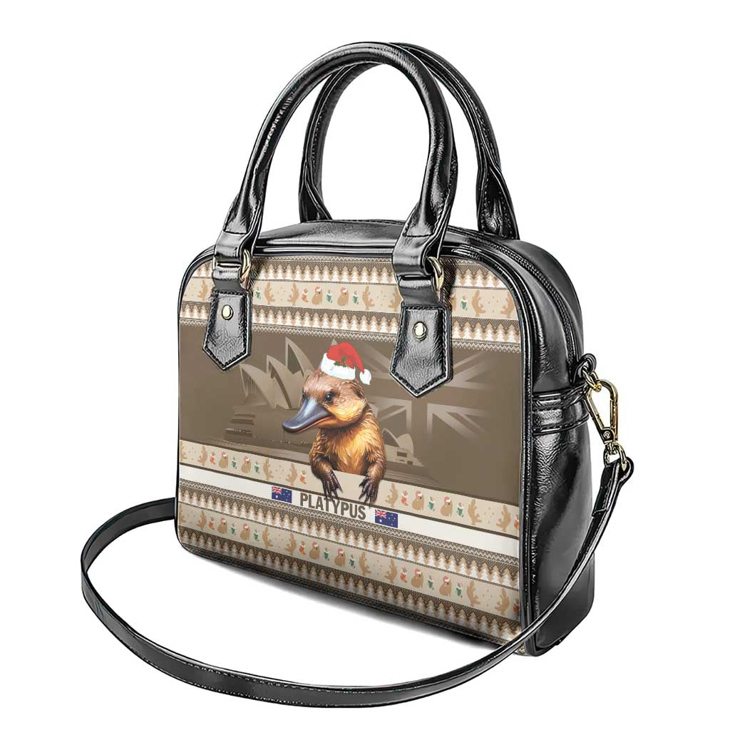 Aussie Platypus Shoulder Handbag Merry Christmas