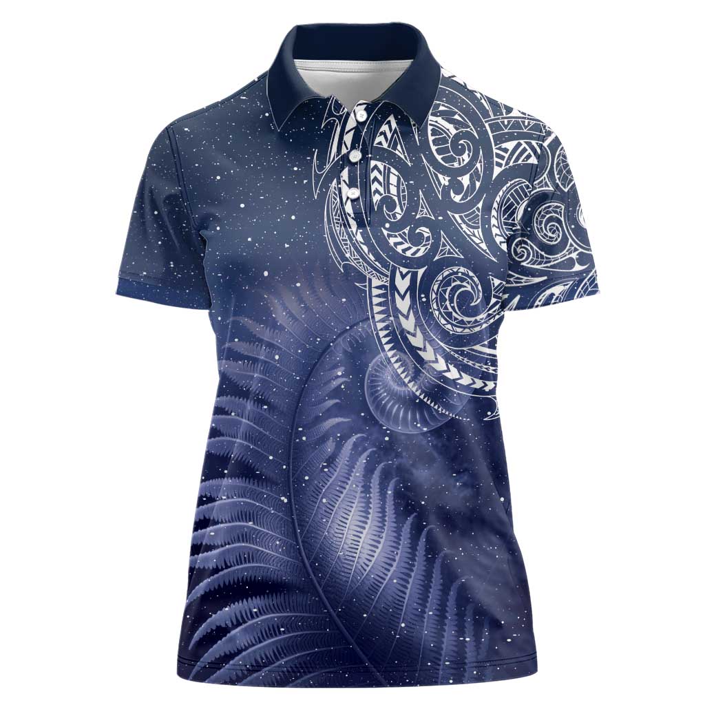 New Zealand Galaxy Fern Women Polo Shirt