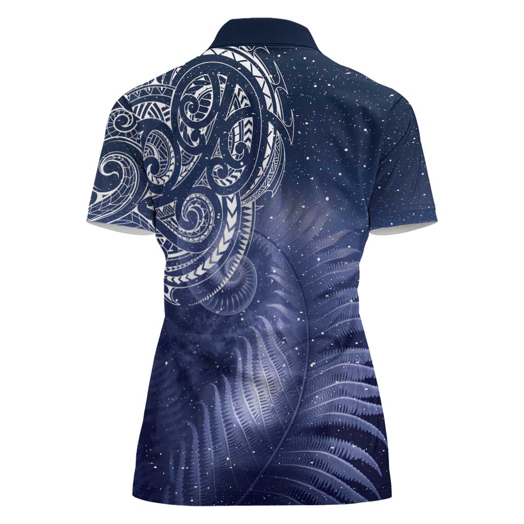 New Zealand Galaxy Fern Women Polo Shirt