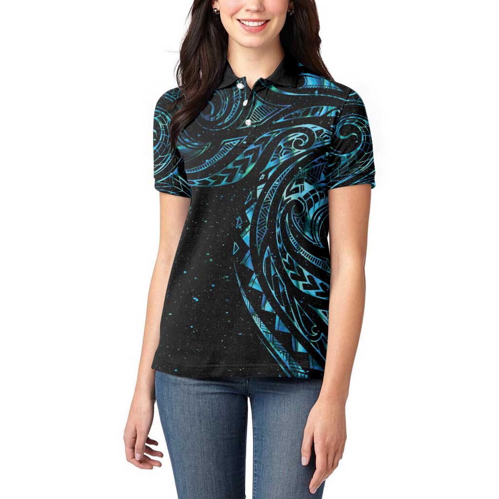 New Zealand Tribal Tattoo Women Polo Shirt With Matariki Art