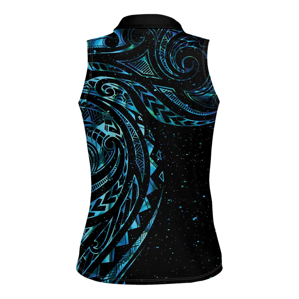 New Zealand Tribal Tattoo Women Sleeveless Polo Shirt With Matariki Art