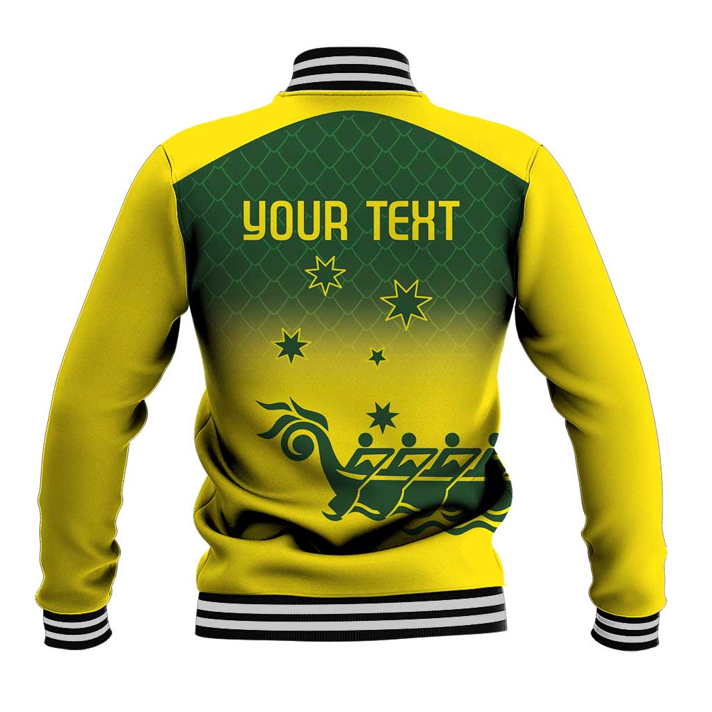 Personalised Dragons Boat Aussie Paddles Up! Baseball Jacket