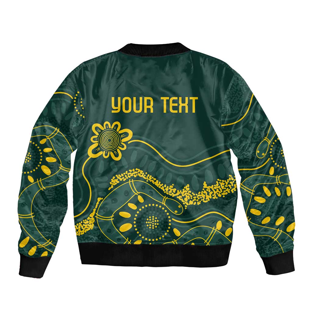 Personalised Australia Dragons Boat Bomber Jacket Aussie Aboriginal Dot Style