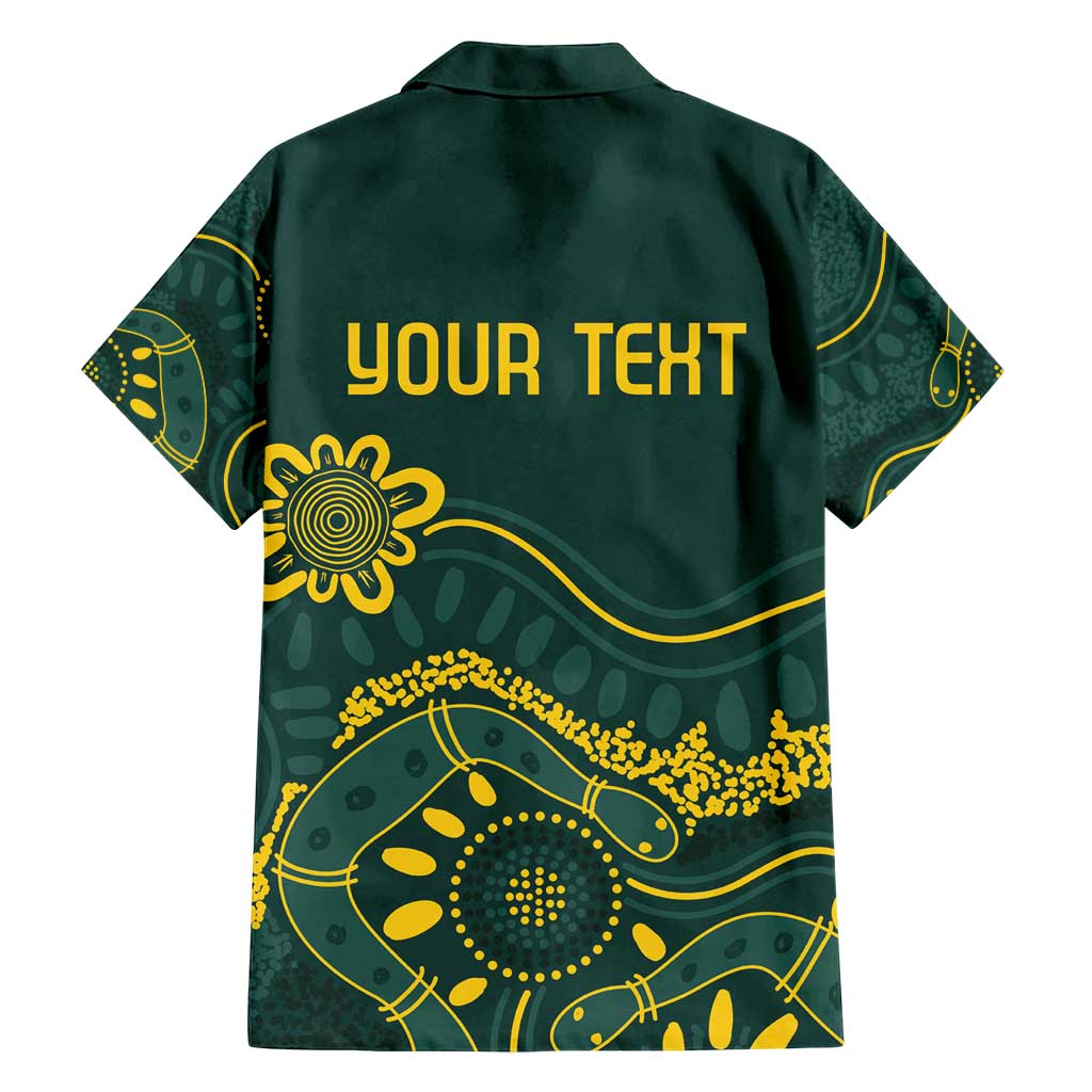 Personalised Australia Dragons Boat Family Matching Puletasi and Hawaiian Shirt Aussie Aboriginal Dot Style