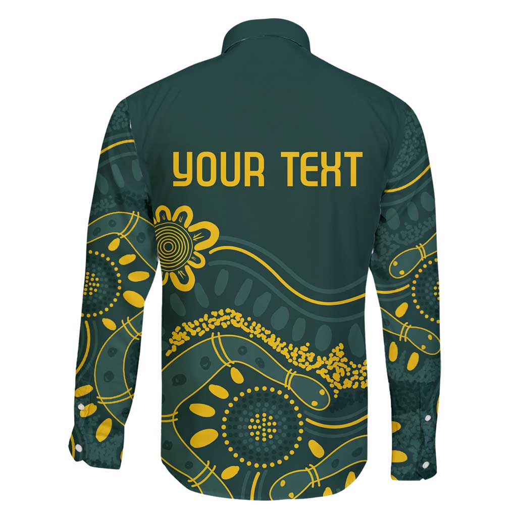 Personalised Australia Dragons Boat Family Matching Puletasi and Hawaiian Shirt Aussie Aboriginal Dot Style