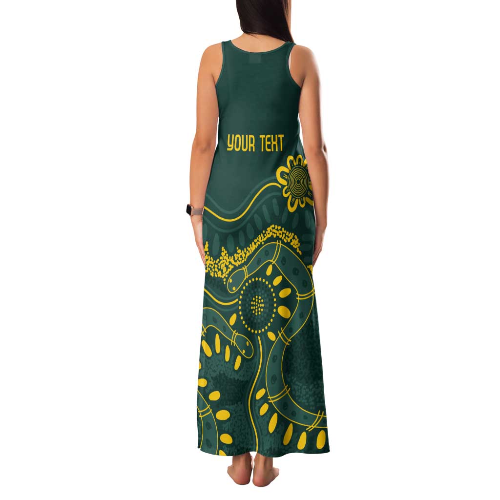 Personalised Australia Dragons Boat Family Matching Tank Maxi Dress and Hawaiian Shirt Aussie Aboriginal Dot Style