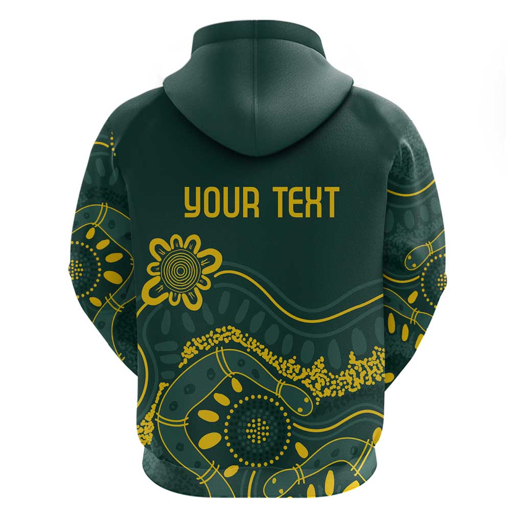 Personalised Australia Dragons Boat Hoodie Aussie Aboriginal Dot Style