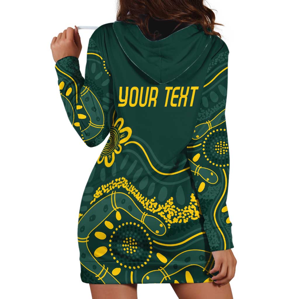 Personalised Australia Dragons Boat Hoodie Dress Aussie Aboriginal Dot Style