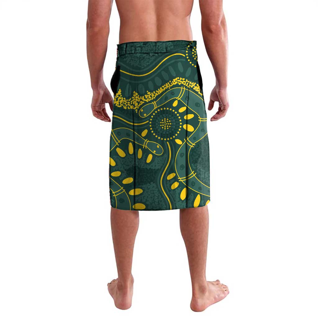 Personalised Australia Dragons Boat Lavalava Aussie Aboriginal Dot Style