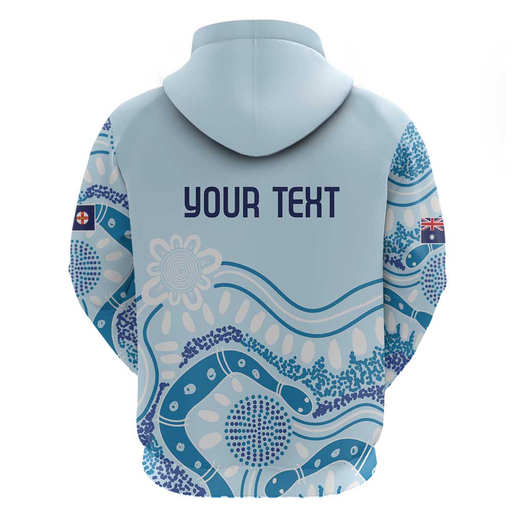 Personalised Australia New South Wales Dragons Boat Hoodie Aussie Aboriginal Dot Style