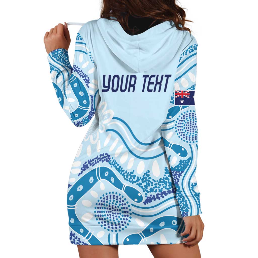 Personalised Australia New South Wales Dragons Boat Hoodie Dress Aussie Aboriginal Dot Style