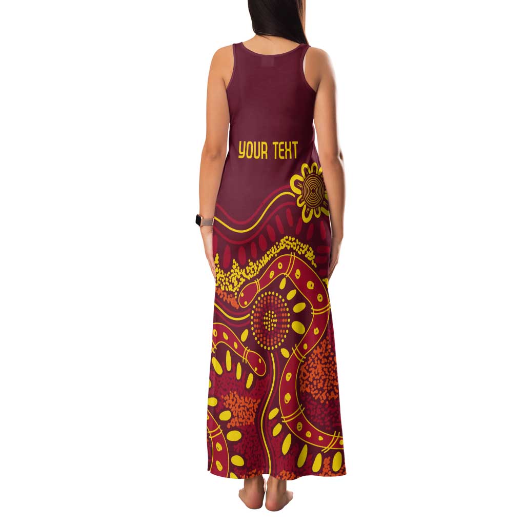 Personalised Australia Queensland Dragons Boat Tank Maxi Dress Aussie Aboriginal Dot Style