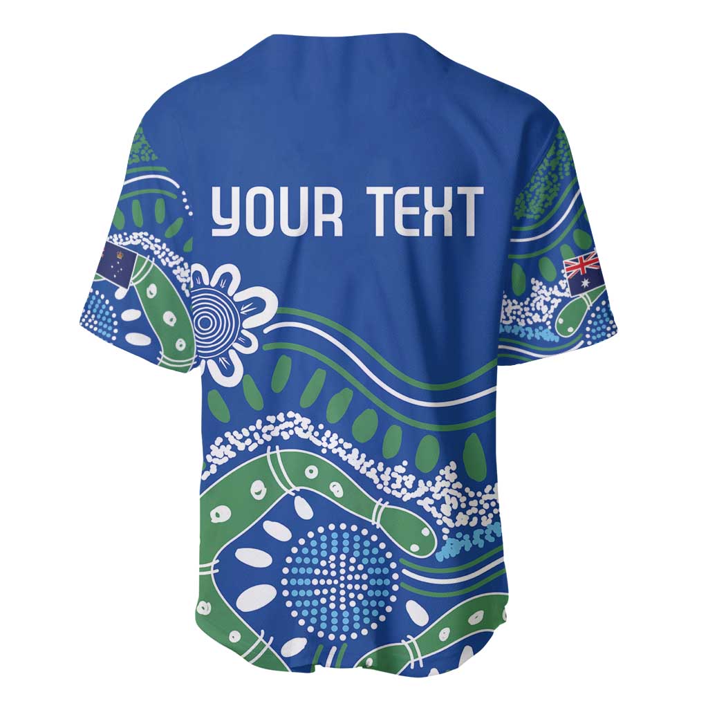 Personalised Australia Victoria Dragons Boat Baseball Jersey Aussie Aboriginal Dot Style