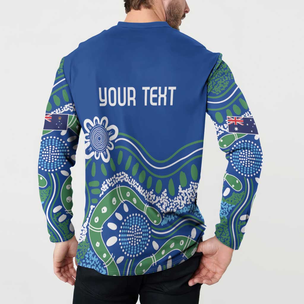 Personalised Australia Victoria Dragons Boat Button Sweatshirt Aussie Aboriginal Dot Style