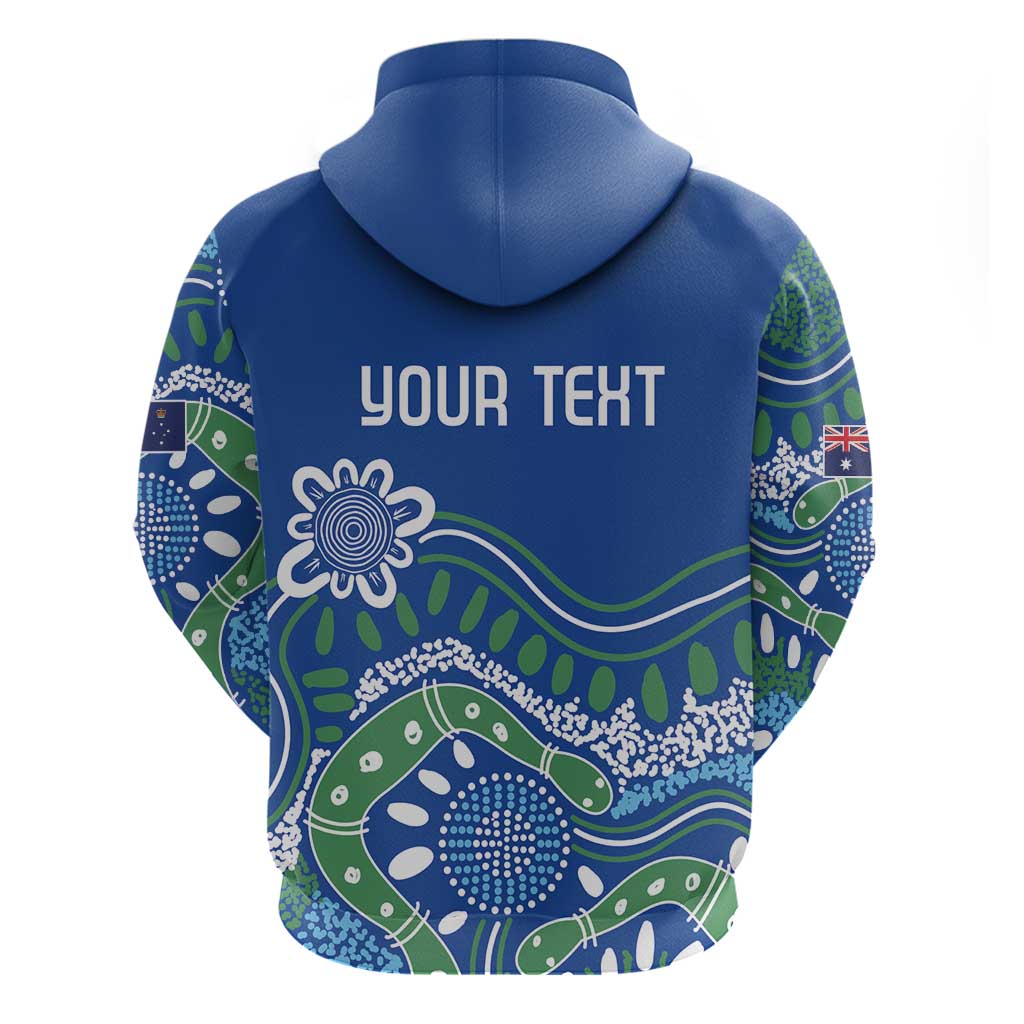 Personalised Australia Victoria Dragons Boat Hoodie Aussie Aboriginal Dot Style