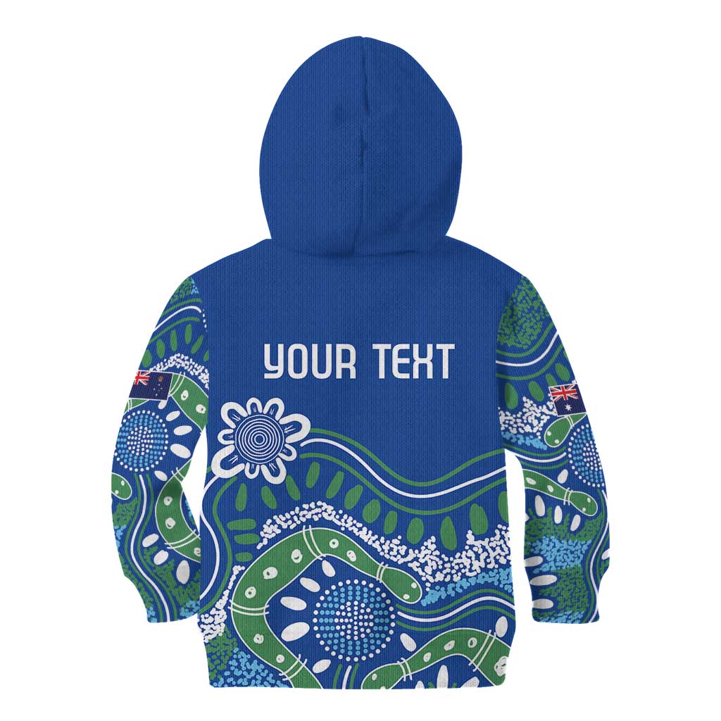 Personalised Australia Victoria Dragons Boat Kid Hoodie Aussie Aboriginal Dot Style