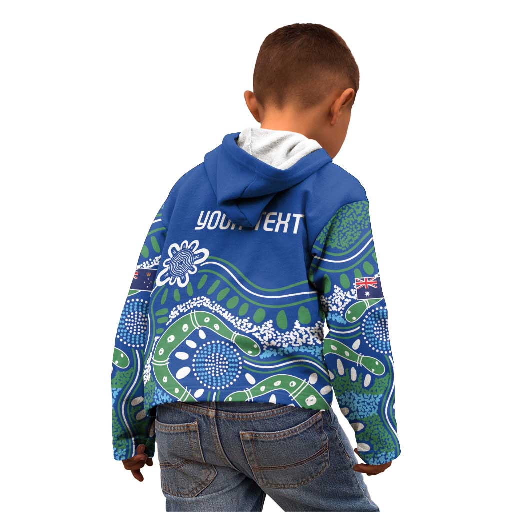 Personalised Australia Victoria Dragons Boat Kid Hoodie Aussie Aboriginal Dot Style