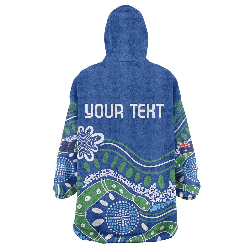 Personalised Australia Victoria Dragons Boat Wearable Blanket Hoodie Aussie Aboriginal Dot Style