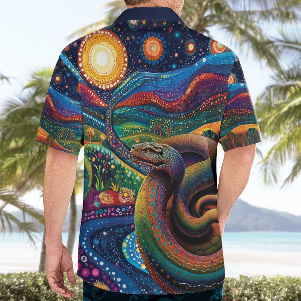 Aboriginal Dreamtime Rainbow Serpent Hawaiian Shirt