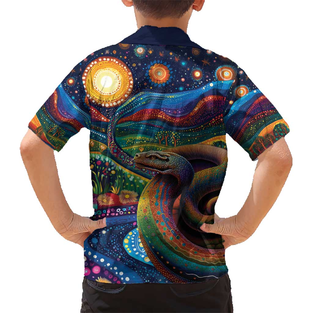 Aboriginal Dreamtime Rainbow Serpent Hawaiian Shirt