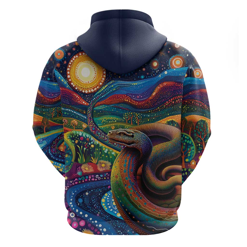 Aboriginal Dreamtime Rainbow Serpent Hoodie