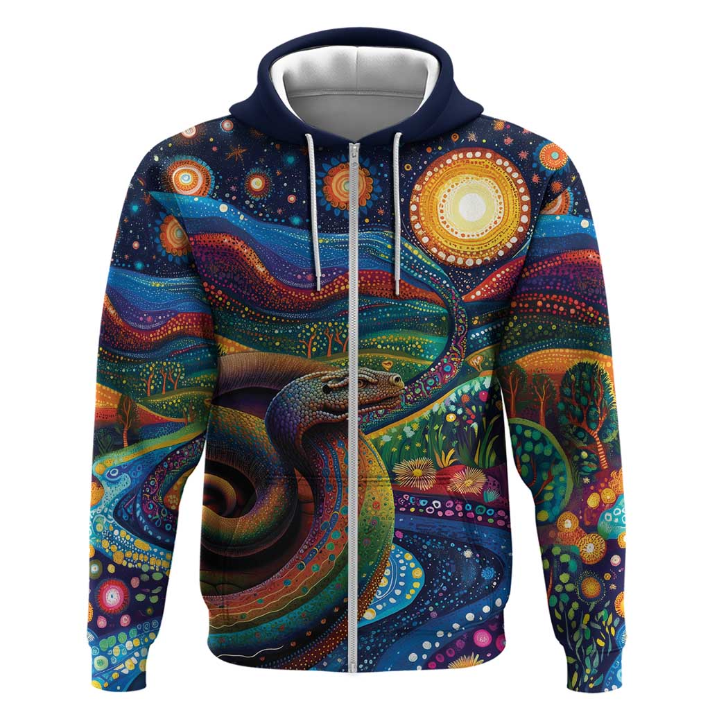 Aboriginal Dreamtime Rainbow Serpent Hoodie