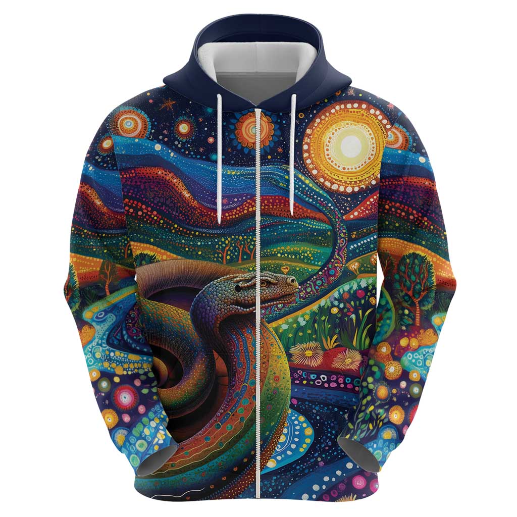 Aboriginal Dreamtime Rainbow Serpent Hoodie