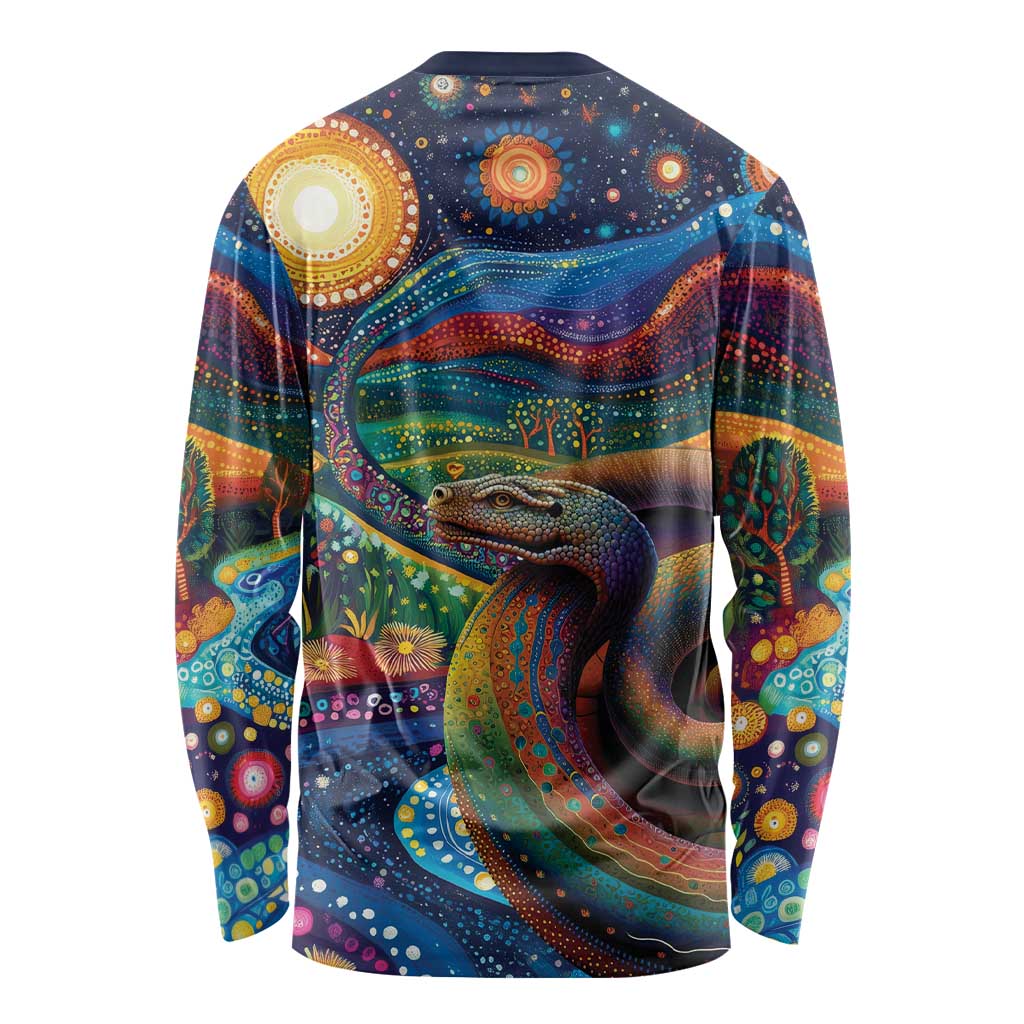 Aboriginal Dreamtime Rainbow Serpent Long Sleeve Shirt