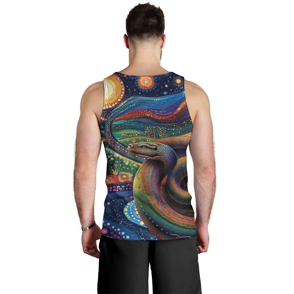 Aboriginal Dreamtime Rainbow Serpent Men Tank Top