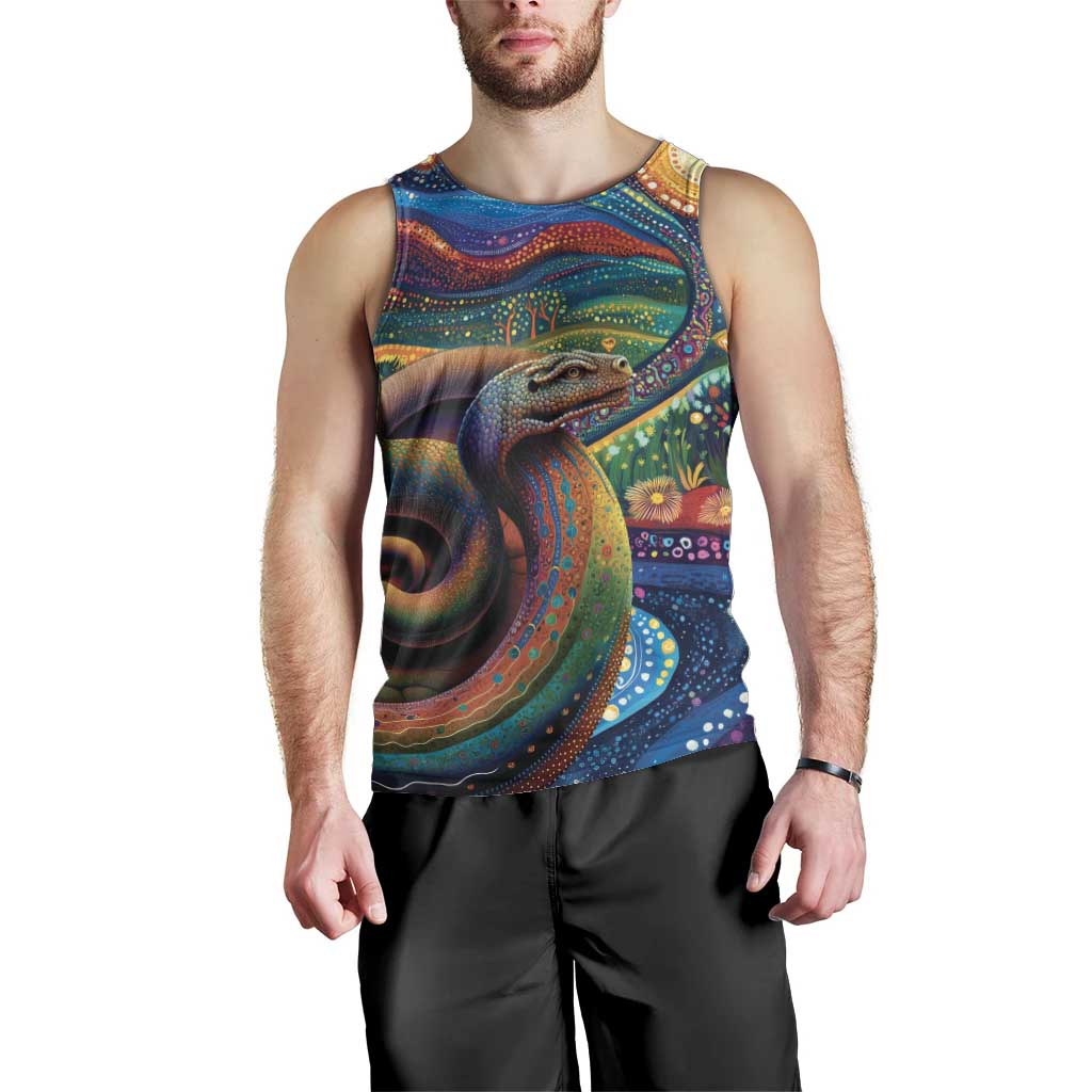 Aboriginal Dreamtime Rainbow Serpent Men Tank Top