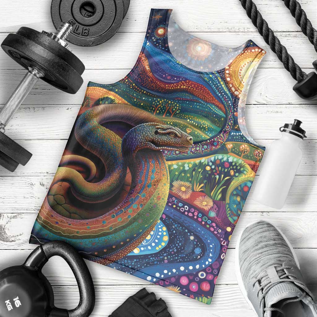 Aboriginal Dreamtime Rainbow Serpent Men Tank Top