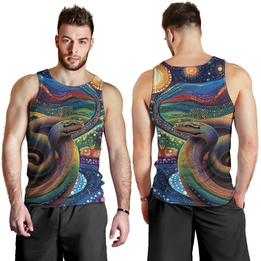 Aboriginal Dreamtime Rainbow Serpent Men Tank Top