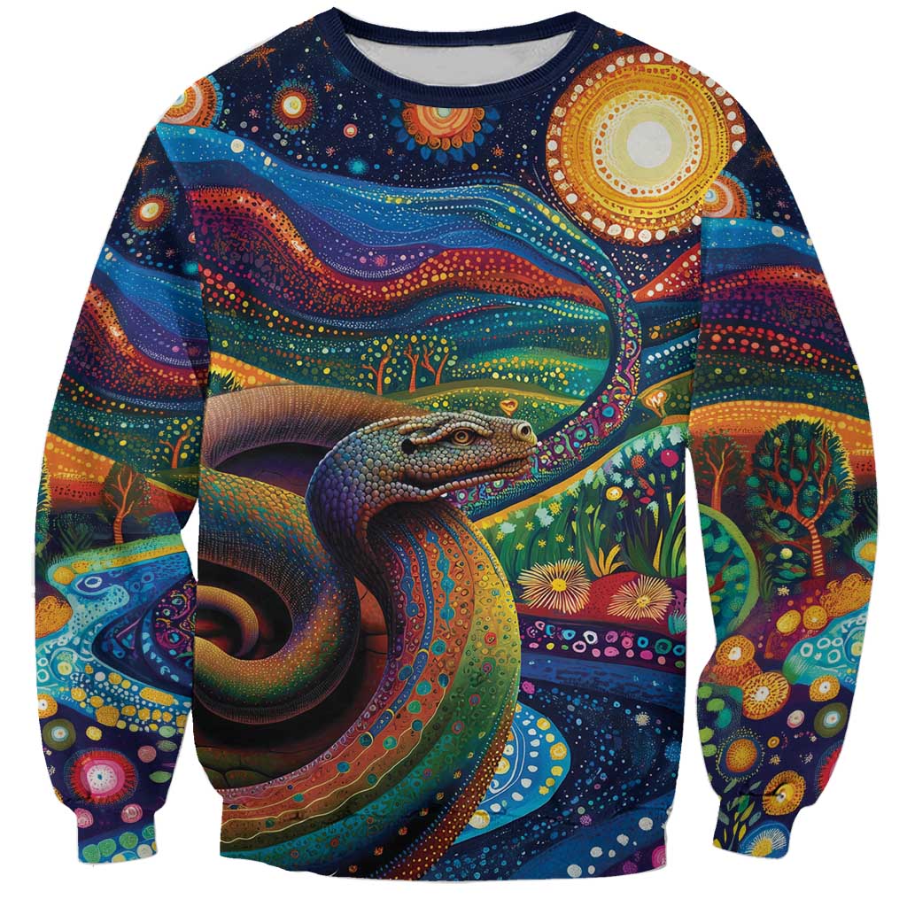 Aboriginal Dreamtime Rainbow Serpent Sweatshirt