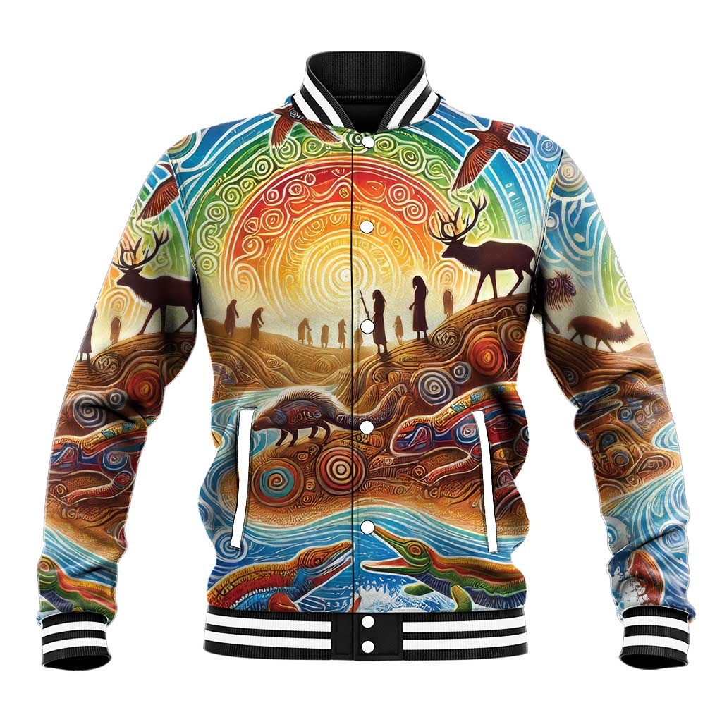 Aboriginal Dreamtime Animals Stories Baseball Jacket