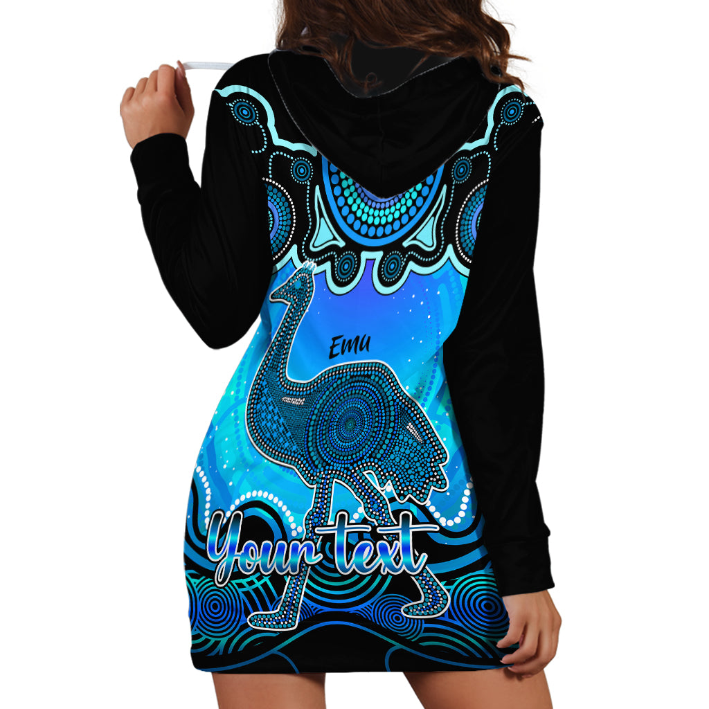 personalised-australia-aquarius-emu-zodiac-hoodie-dress-auz-astrology-aboriginal-aqua