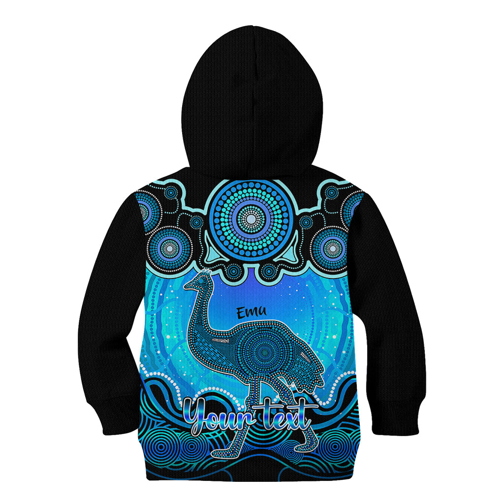 personalised-australia-aquarius-emu-zodiac-kid-hoodie-auz-astrology-aboriginal-aqua