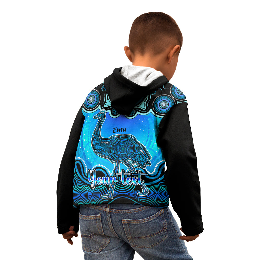 personalised-australia-aquarius-emu-zodiac-kid-hoodie-auz-astrology-aboriginal-aqua