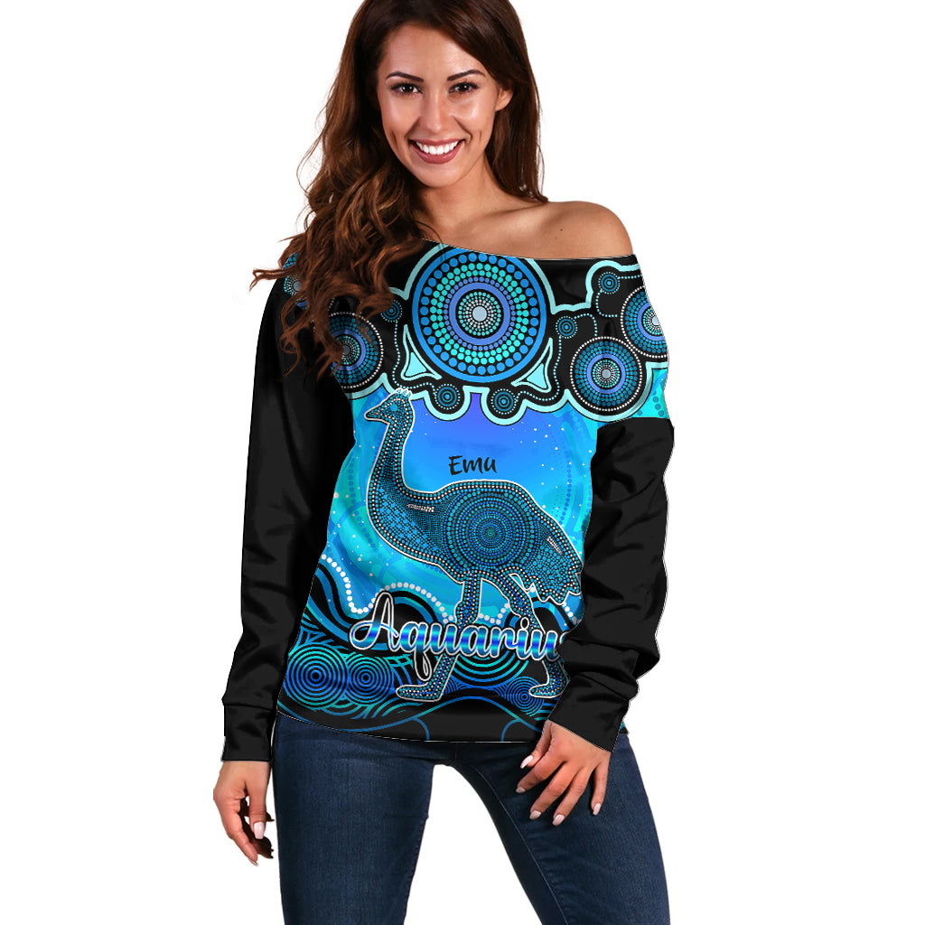 personalised-australia-aquarius-emu-zodiac-off-shoulder-sweater-auz-astrology-aboriginal-aqua