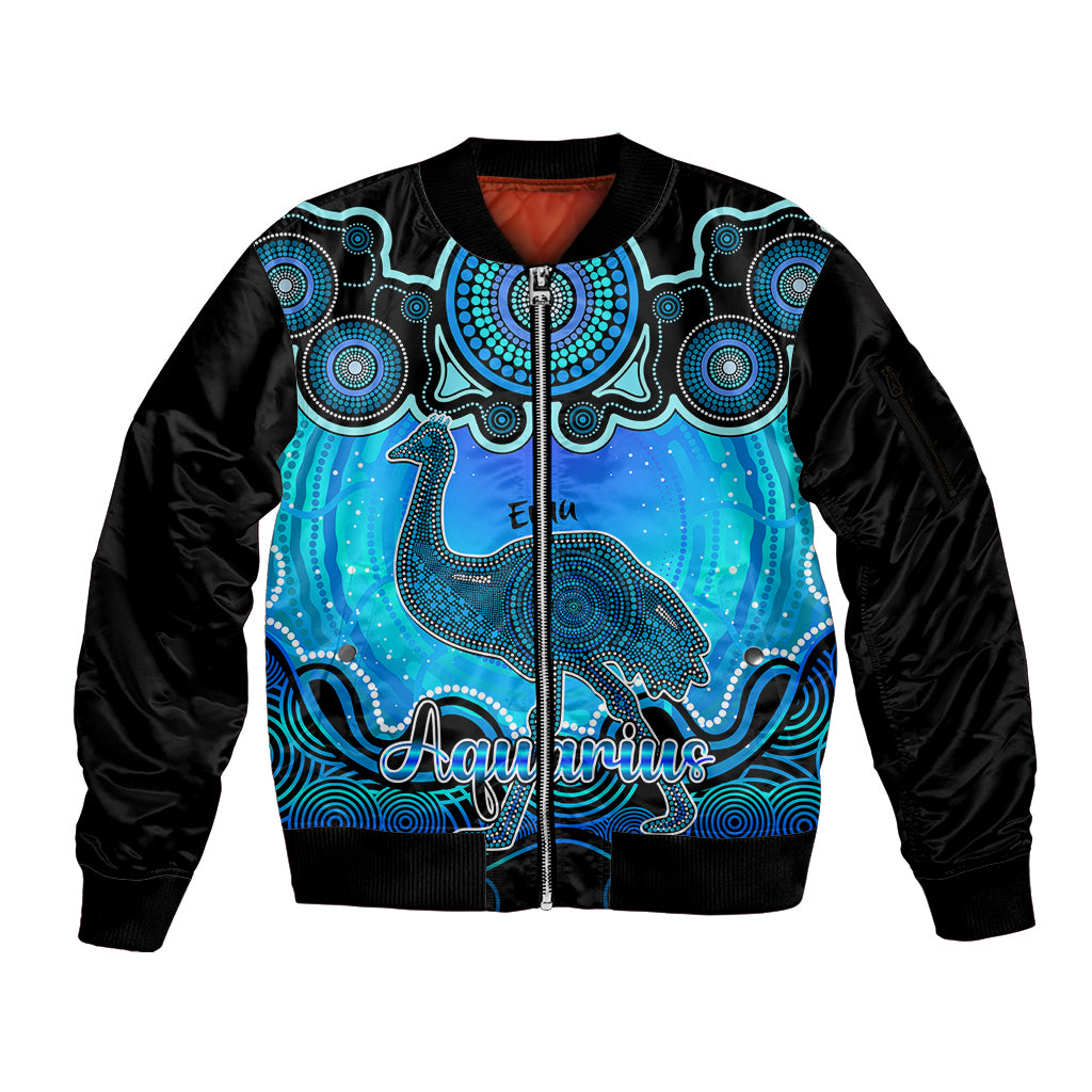 personalised-australia-aquarius-emu-zodiac-sleeve-zip-bomber-jacket-auz-astrology-aboriginal-aqua