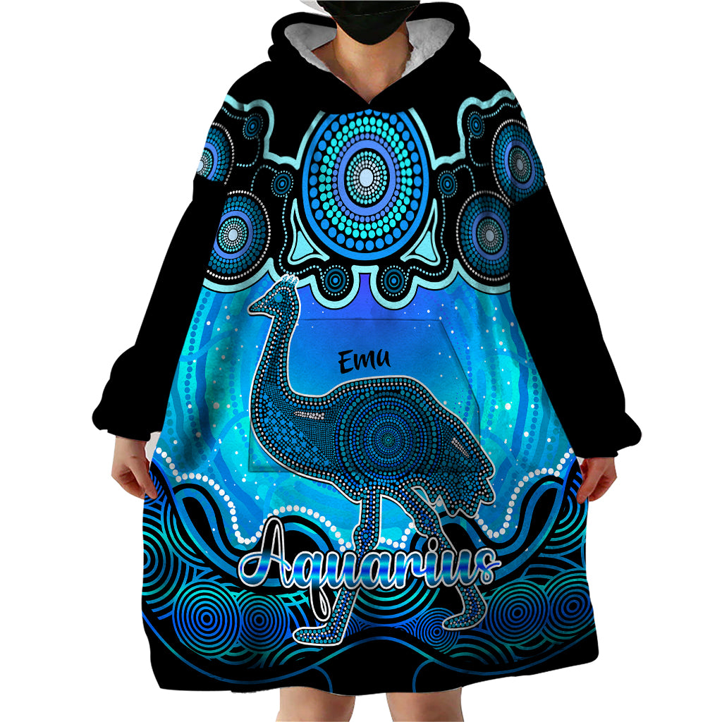 personalised-australia-aquarius-emu-zodiac-wearable-blanket-hoodie-auz-astrology-aboriginal-aqua