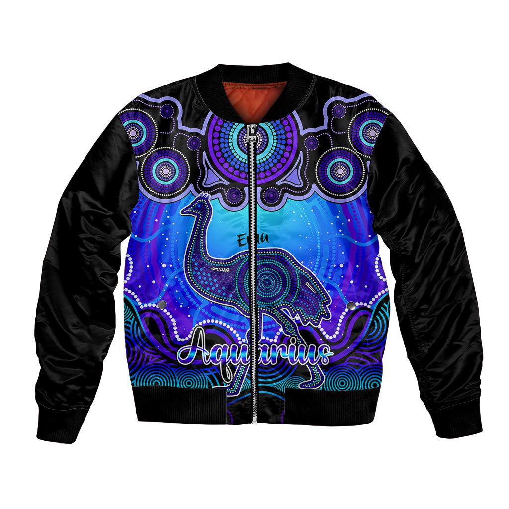 personalised-australia-aquarius-emu-zodiac-bomber-jacket-auz-astrology-aboriginal-blue