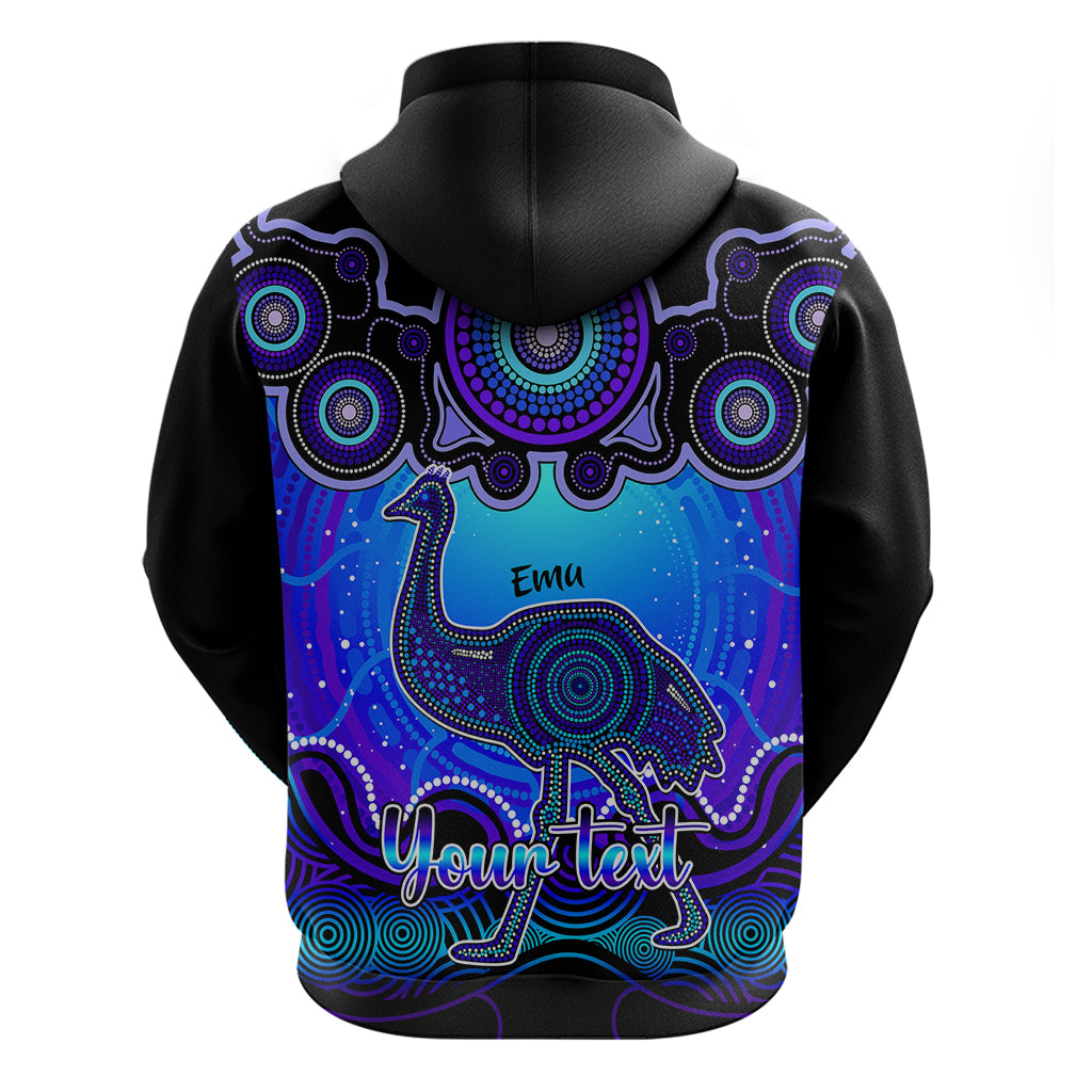 personalised-australia-aquarius-emu-zodiac-hoodie-auz-astrology-aboriginal-blue