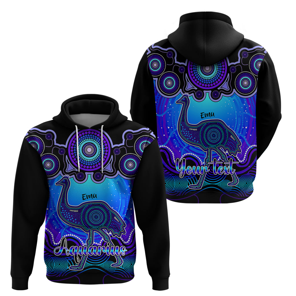 personalised-australia-aquarius-emu-zodiac-hoodie-auz-astrology-aboriginal-blue