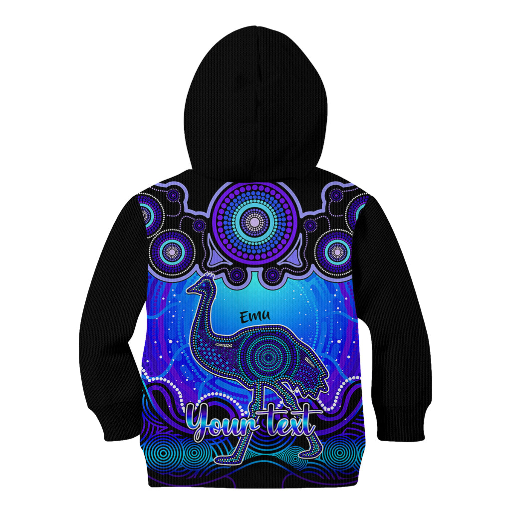 personalised-australia-aquarius-emu-zodiac-kid-hoodie-auz-astrology-aboriginal-blue