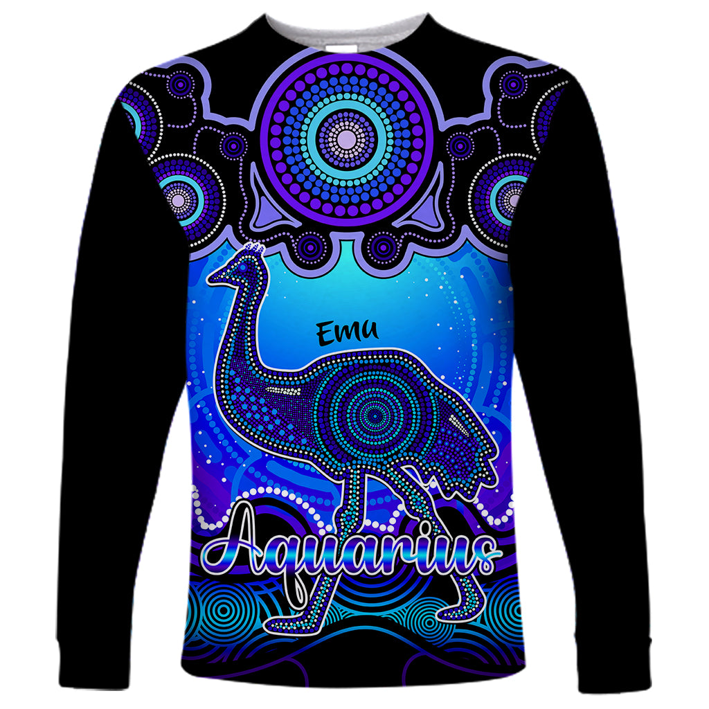 personalised-australia-aquarius-emu-zodiac-long-sleeve-shirt-auz-astrology-aboriginal-blue