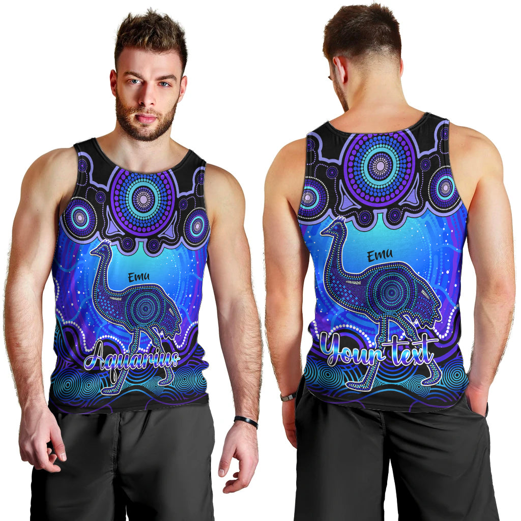 personalised-australia-aquarius-emu-zodiac-men-tank-top-auz-astrology-aboriginal-blue